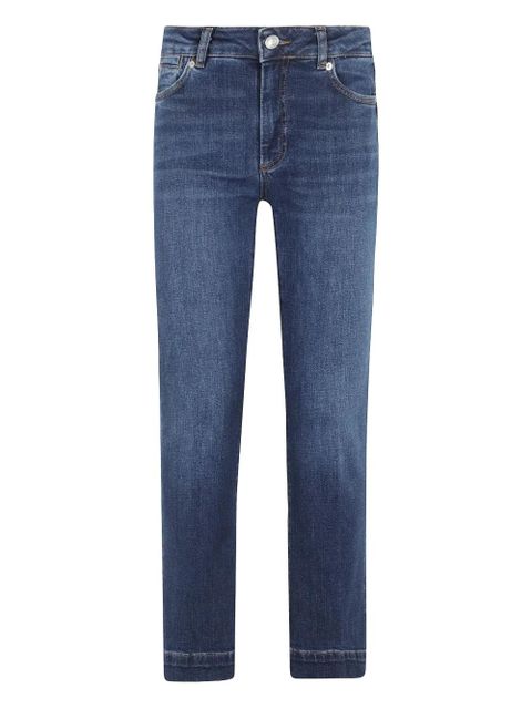 Sportmax logo-patch straight-leg jeans - Blue - zdjęcie produktu nr 1