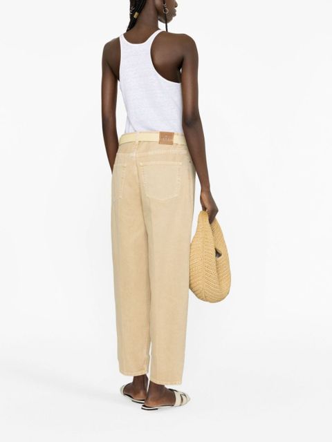 TOTEME linen racerback tank top - White