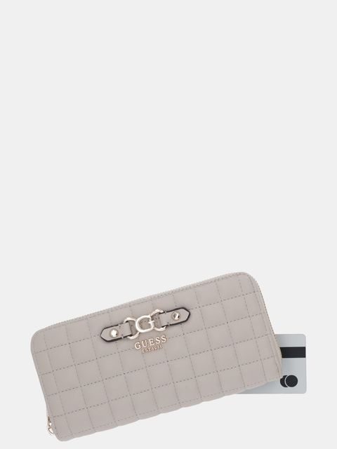 Guess portfel NADIRA damski kolor beżowy SWQG84 24146