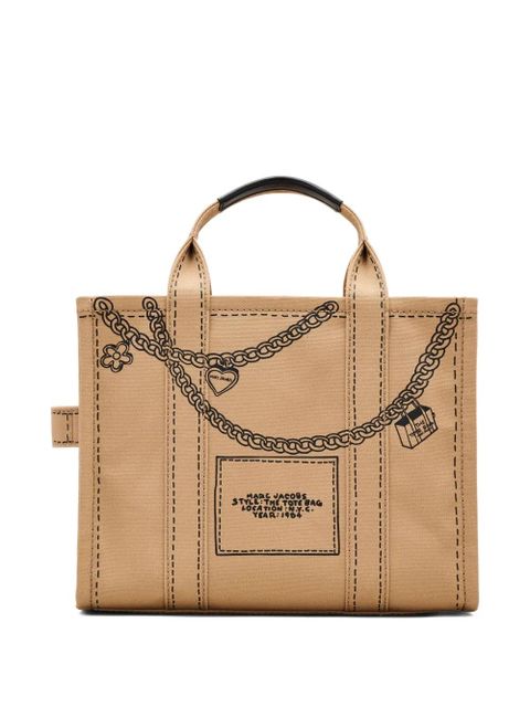Marc Jacobs The Trompe L'oeil Charm Canvas Medium Tote bag - Brown - zdjęcie produktu nr 2