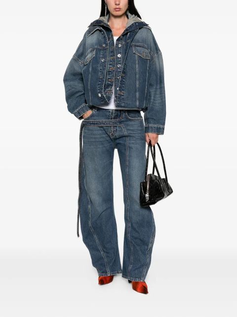 Jean Paul Gaultier hooded denim jacket - Blue