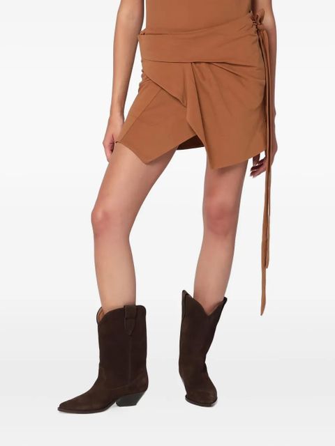 ISABEL MARANT Berenicia tie-detail mini skirt - Brown