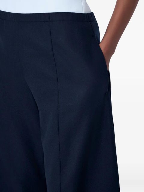 KHAITE elasticated wide-leg palazzo pants - Blue