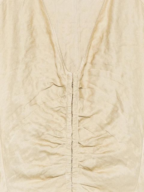 Alysi ruched crinkled-texture blouse - Neutrals