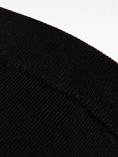 Yves Salomon elasticated ribbed-knit leggings - Black