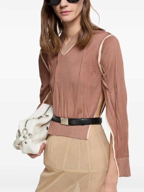 Acne Studios V-neck top - Brown