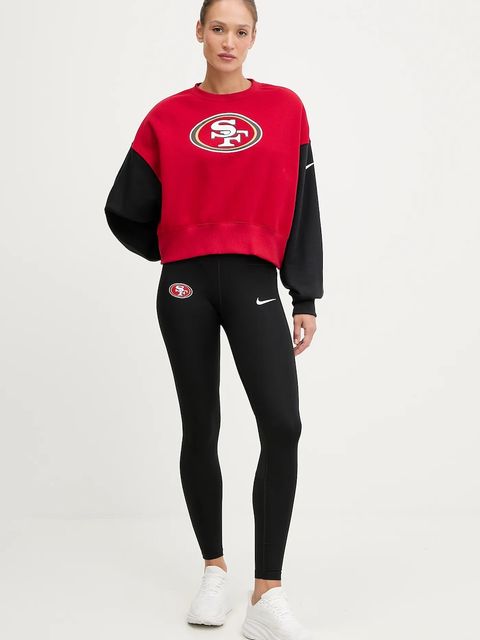 Nike bluza Oversized Crew Fleece damska kolor czerwony wzorzysta 01D7-058Y-9B-SD2