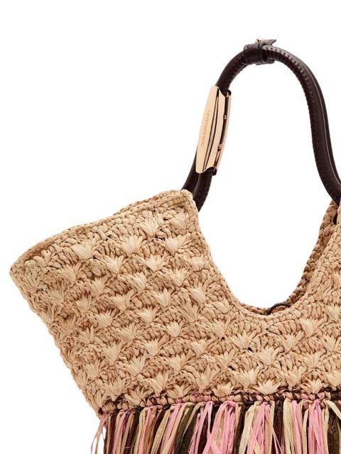 ZIMMERMANN small Goldentime fringed raffia tote bag - Neutrals - zdjęcie produktu nr 2