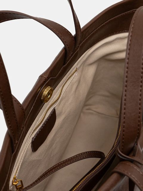 Answear.LAB torebka skórzana kolor brązowy