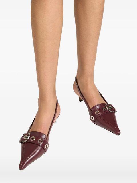 Aeyde 35mm Davina heeled pumps - Red