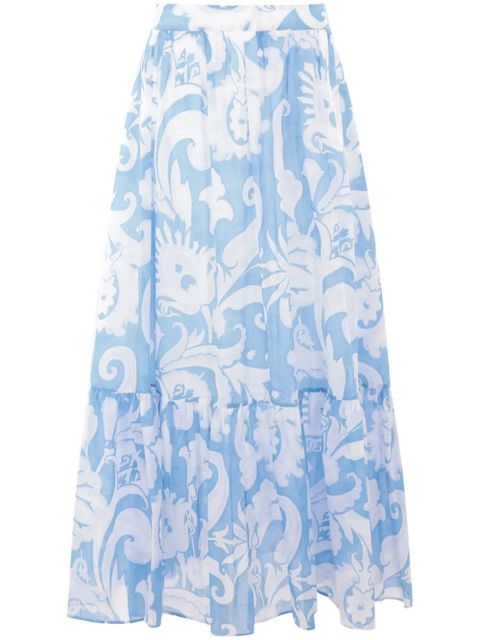 ETRO paisley-print maxi skirt - Blue - zdjęcie produktu nr 1