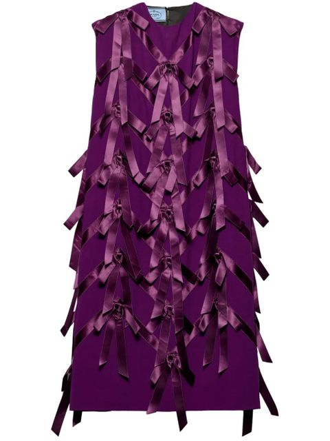 Prada Sablé bow-embellished dress - Pink - zdjęcie produktu nr 1