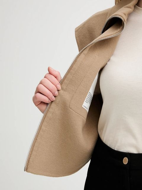 Marc O'Polo bezrękawnik z dodatkiem wełny kolor beżowy przejściowy 600005172013