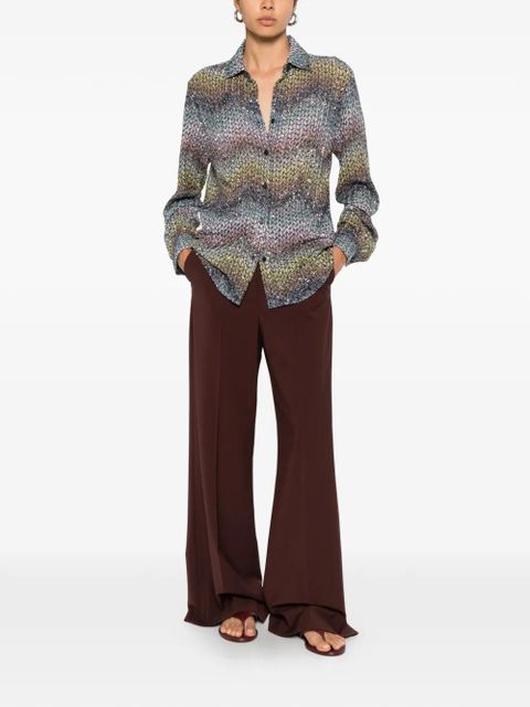 Missoni zigzag-knit sequin-embellished shirt - Blue - zdjęcie produktu nr 2