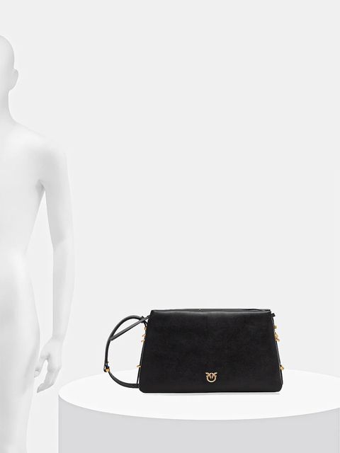 Pinko torebka skórzana kolor czarny 105161 A0QO