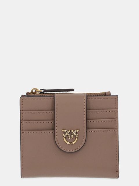 Pinko portfel skórzany damski kolor brązowy 103610 A0F1 - zdjęcie produktu nr 1