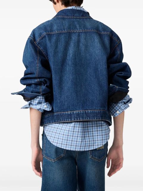 Miu Miu denim trucker jacket - Blue