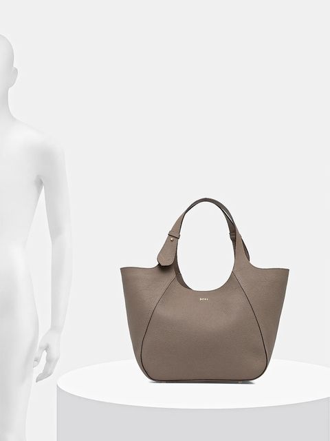 BOSS torebka skórzana kolor brązowy 50552117