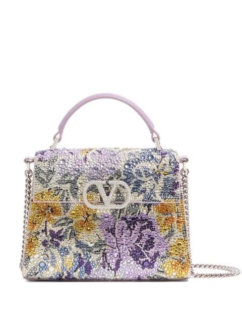 Valentino Garavani mini VSling rhinestone-embellished tote bag - Purple - zdjęcie produktu nr 1