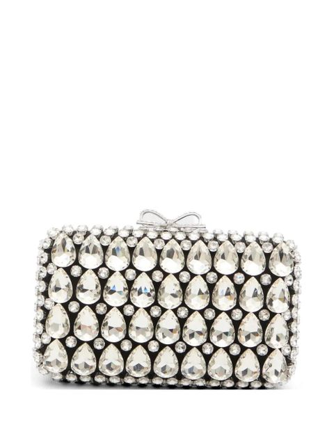 Self-Portrait crystal-embellishment clutch bag - Black - zdjęcie produktu nr 1