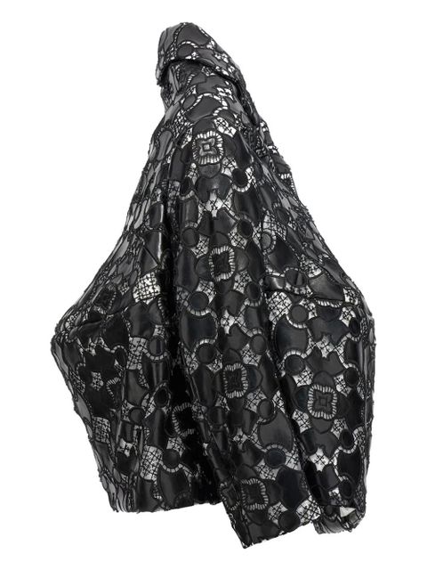 Comme Des Garçons lace-appliqué jacket - Black