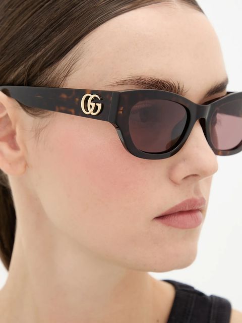 Gucci okulary przeciwsłoneczne damskie kolor brązowy GG1954SA