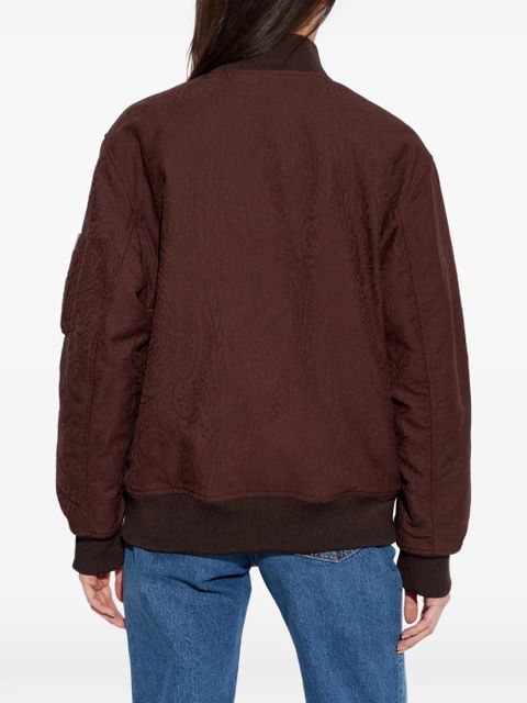 ETRO paisley-pattern bomber jacket - Brown