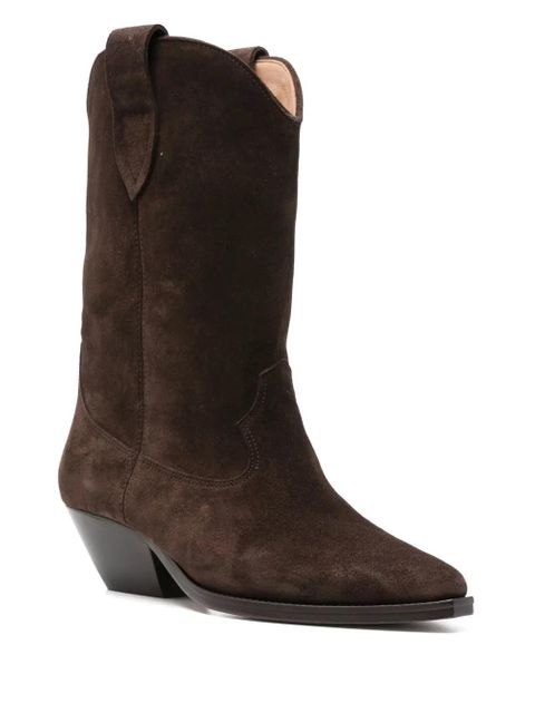ISABEL MARANT suede pointed-toe boots - Brown