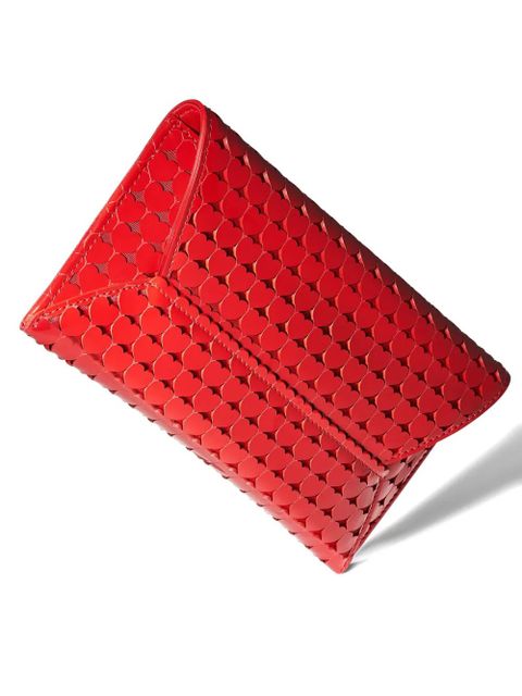 Aquazzura Amourose heart-pattern clutch bag - Red