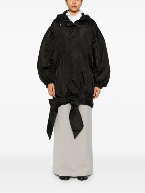 Simone Rocha lightweight bow-belt jacket - Black