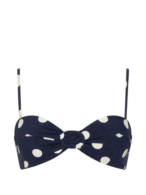 Cult Gaia polka-dot knot bikini top - Blue - zdjęcie produktu nr 2