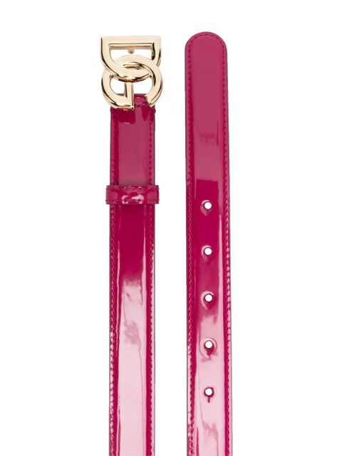 Dolce & Gabbana patent leather logo-buckle belt - Pink - zdjęcie produktu nr 2