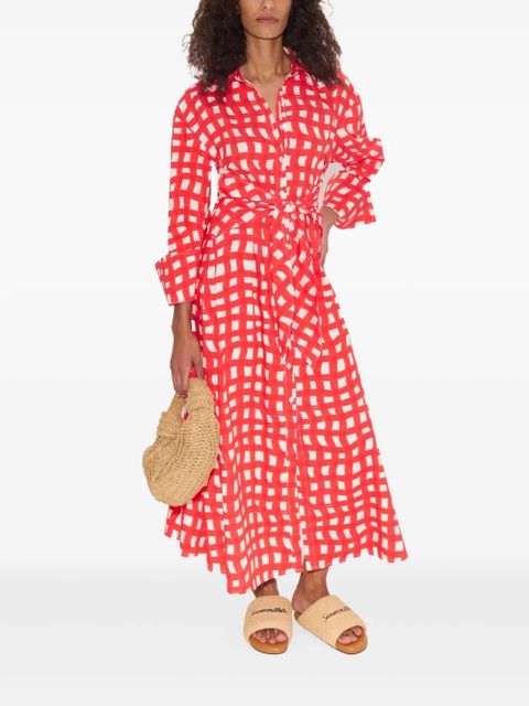 Simon Miller gingham midi dress - Red