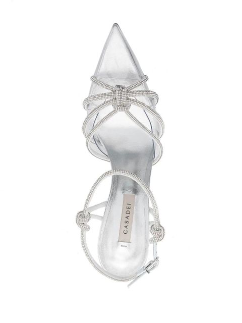 Casadei knot-detail 120mm sandals - Silver