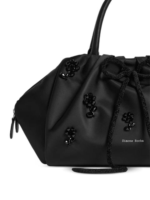 Simone Rocha embroidered tote bag - Black