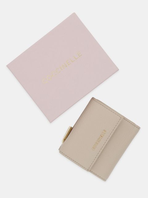 Coccinelle portfel skórzany damski kolor beżowy E2 MW5 11 B8 01