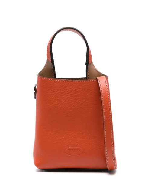 Tod's mini leather tote bag - Orange - zdjęcie produktu nr 1