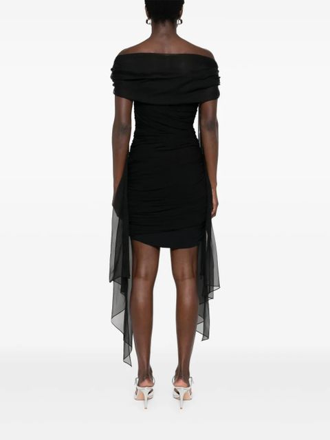Givenchy off-shoulder draped mini dress - Black