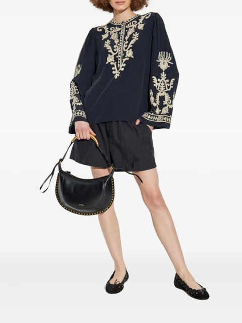 MARANT ÉTOILE Danica pleated belted shorts - Black - zdjęcie produktu nr 2