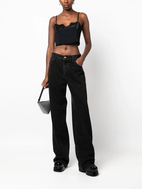 Blumarine heart-patch crop-top - Black - zdjęcie produktu nr 2