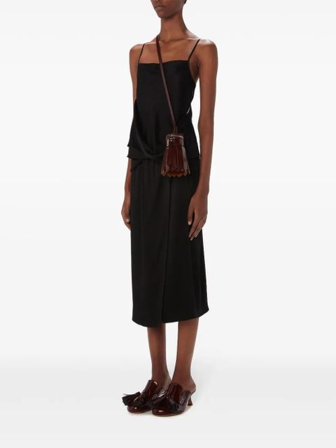 JW Anderson draped satin tank top - Black - zdjęcie produktu nr 2