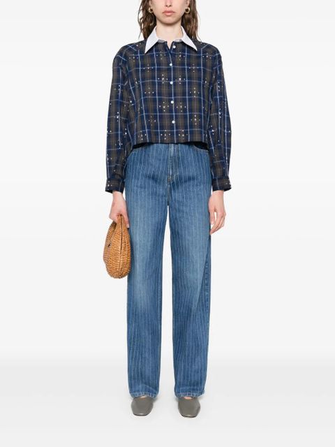 SANDRO checked shirt - Blue