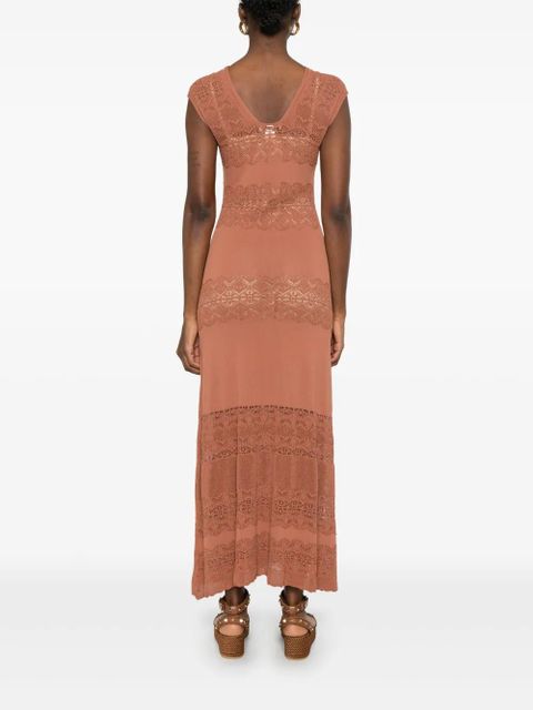 TWINSET knitted maxi dress - Brown