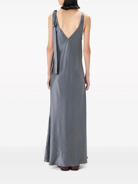 JW Anderson tie-fastening silk maxi dress - Grey