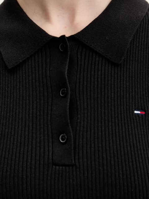 Tommy Jeans sukienka kolor czarny mini rozkloszowana DW0DW22106