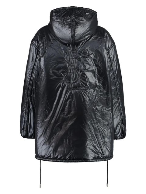 Saint Laurent Cassandre padded hooded jacket - Black