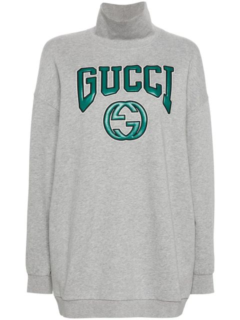 Gucci logo-patch cotton sweatshirt - Grey - zdjęcie produktu nr 2