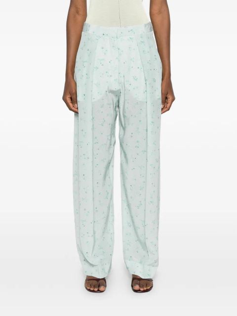 Victoria Beckham floral palazzo pants - Green