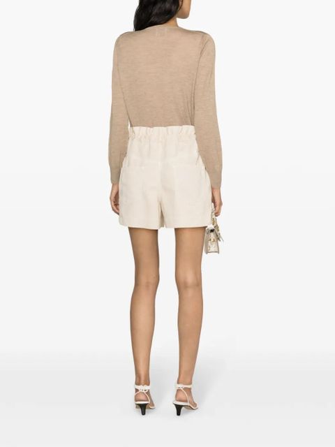 ISABEL MARANT Titea twill mini shorts - Neutrals