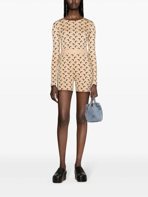 Marine Serre Regenerated cycling shorts - Neutrals